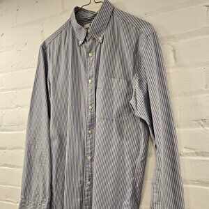 Uniqlo 100% Cotton Striped Button-Down (Size Small)